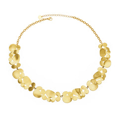 18K Gold-Plated Geometric Floral Collar Necklace