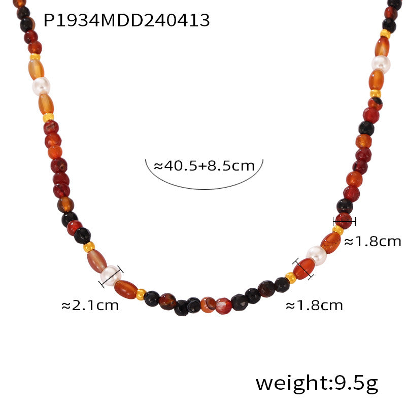 Agate and Tiger Eye Beaded Necklace Designs