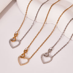 18K Gold-Plated Infinity Heart Necklace or Bracelet