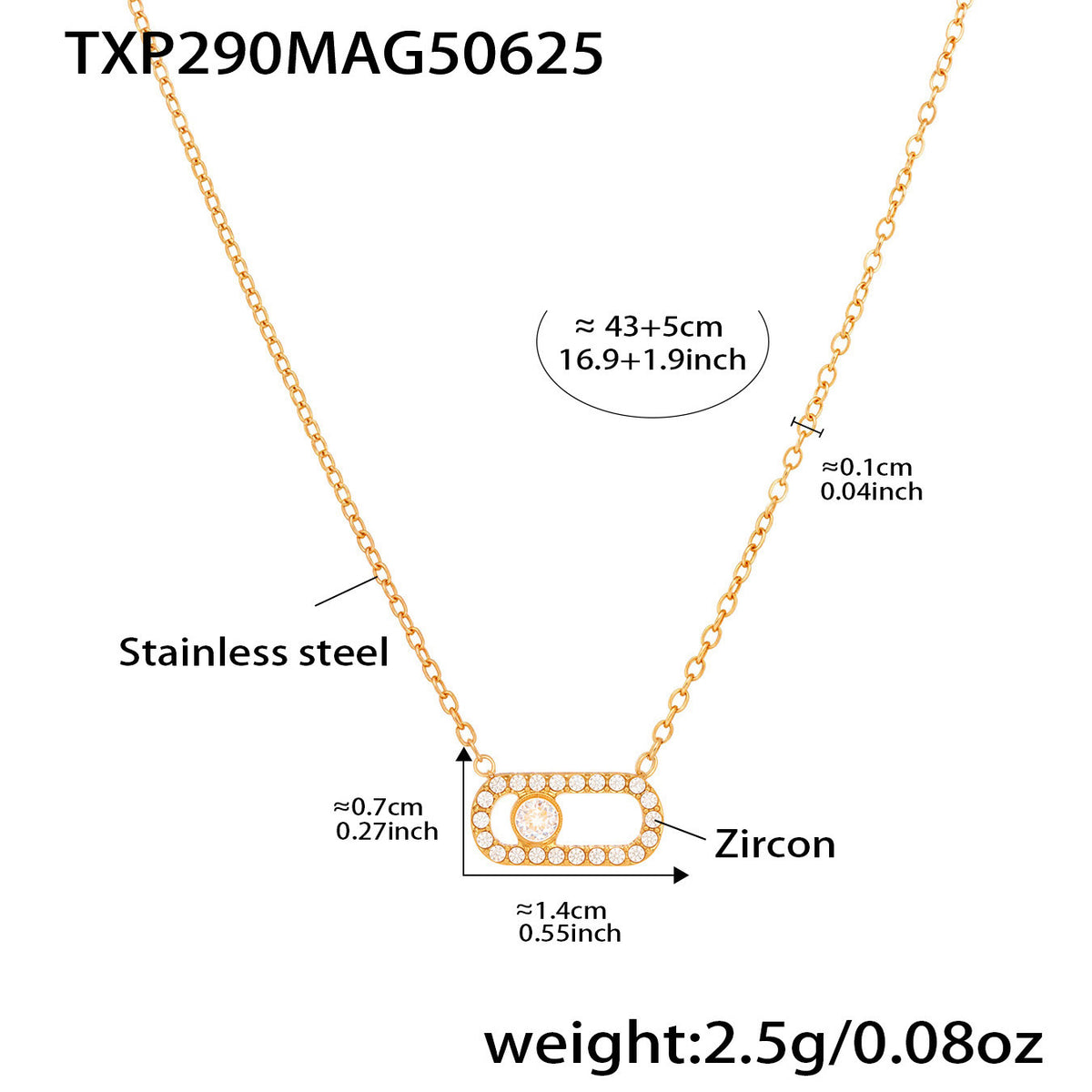 Cubic Zirconia Rectangle Detail Necklace or Ring