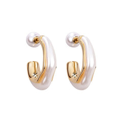 Marielle Vintage-Inspired Pearl Hoop Earrings