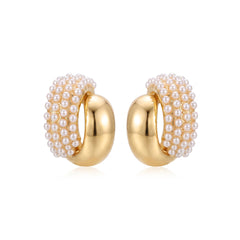 Camille Vintage-Inspired Pearl Stud Earrings No. 112251
