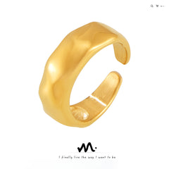 18K Gold-Plated Sculptural Open Ring