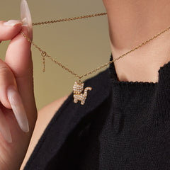 Cat Cubic Zirconia Necklace or Bracelet