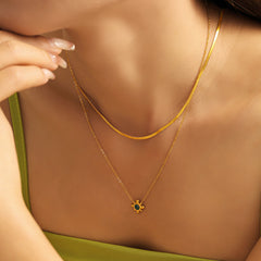 18K Gold-Plated Sun Flower Necklace or Earrings