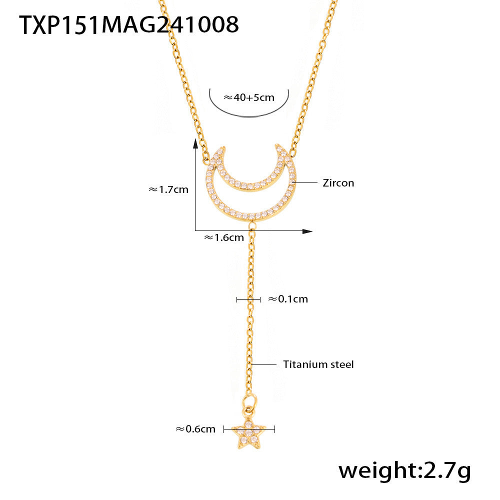 Crescent & Star Necklace, Bracelet or Separate Chain