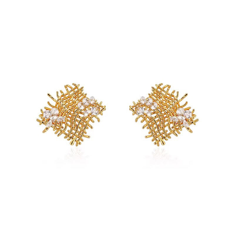 Nicolette Vintage-Inspired Pavé Stud Earrings No. 227835