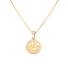 Balance-Scale Coin Pendant Necklace