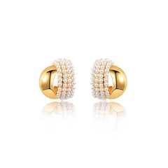 Camille Vintage-Inspired Pearl Stud Earrings No. 157371