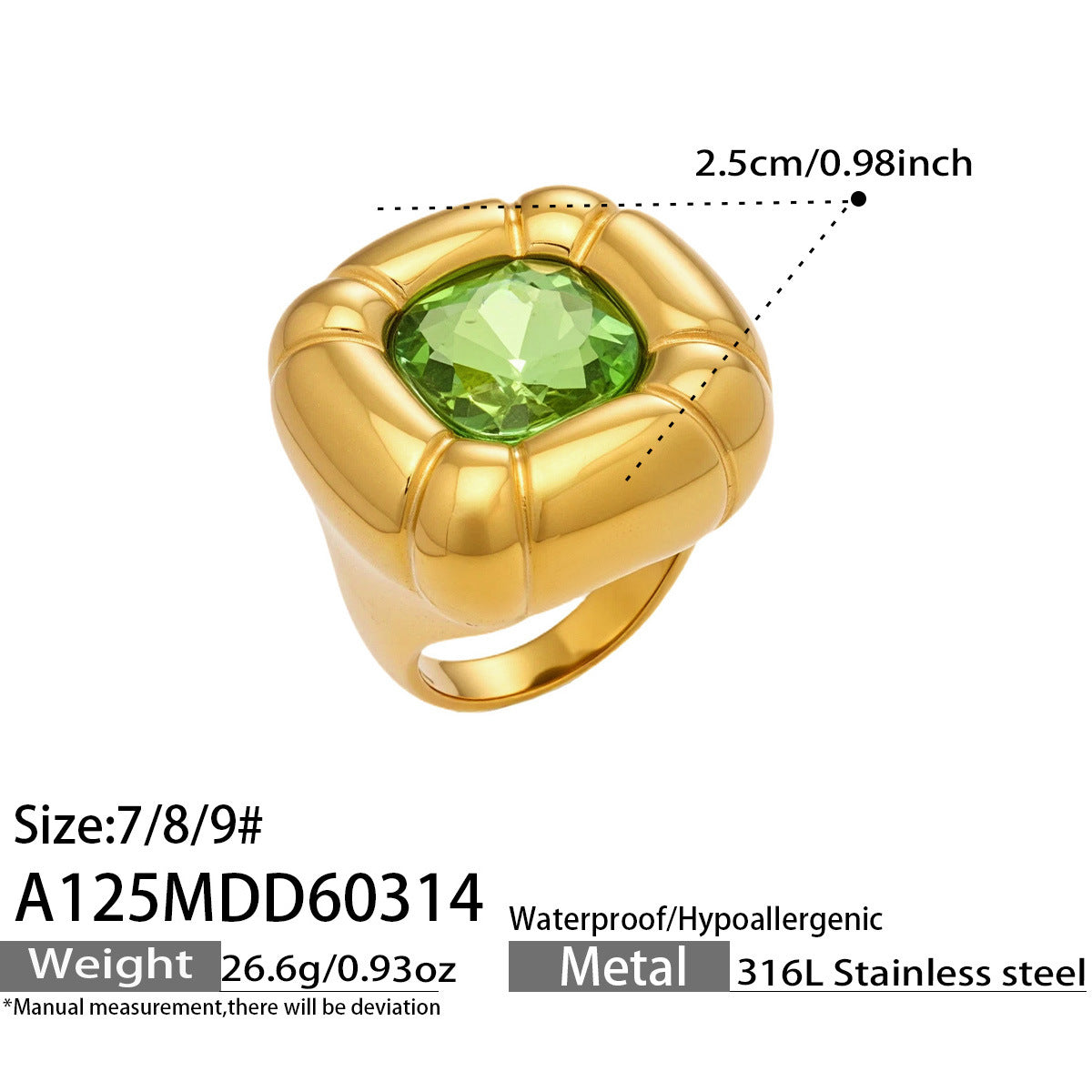 Colored Glass & Tiger Eye Statement Rings
