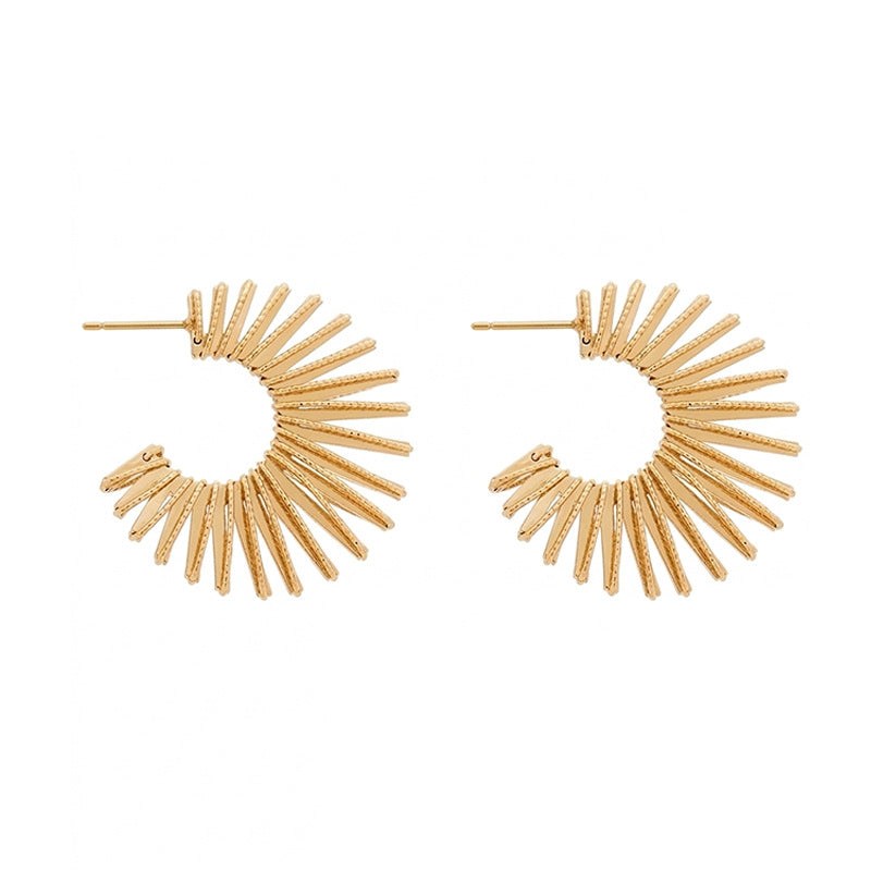 Nicolette Vintage-Inspired Sun Stud Earrings