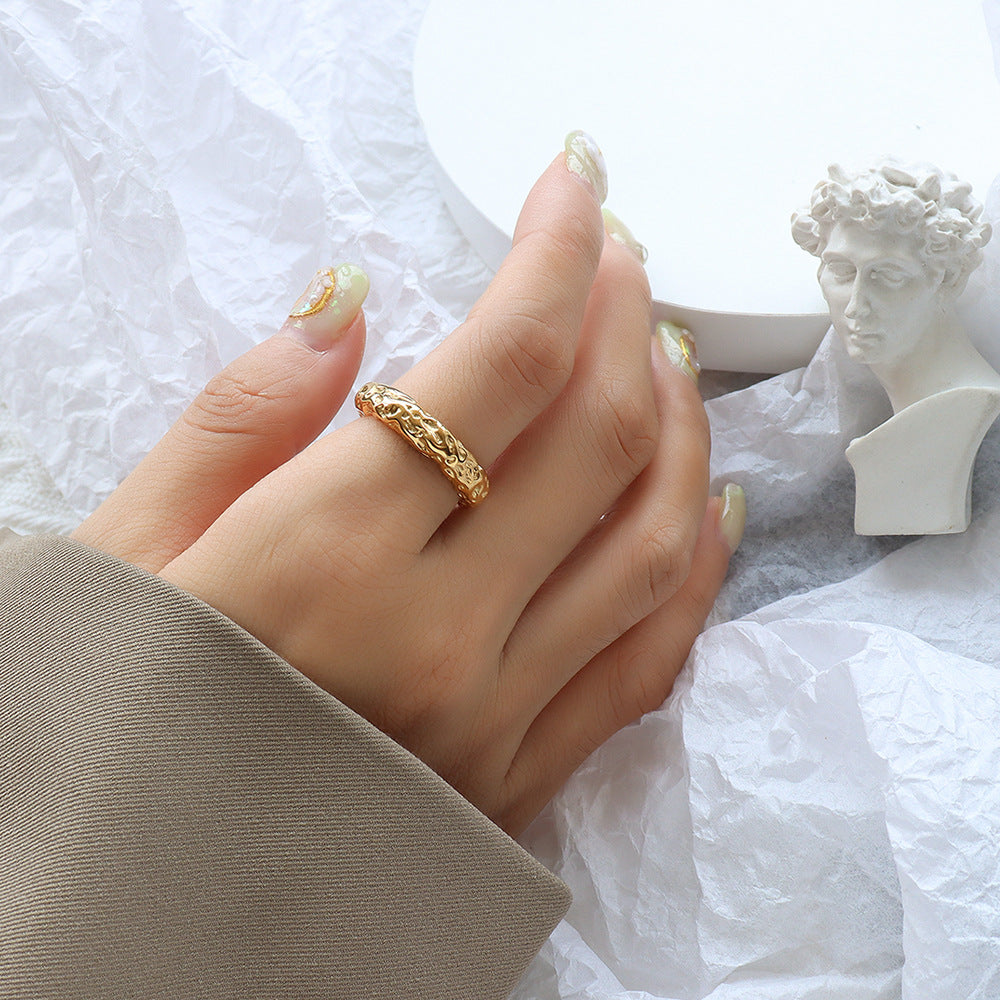 Hammered Textured Band Ring