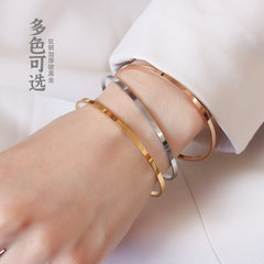 18K Gold-Plated Slim Bangle Bracelet