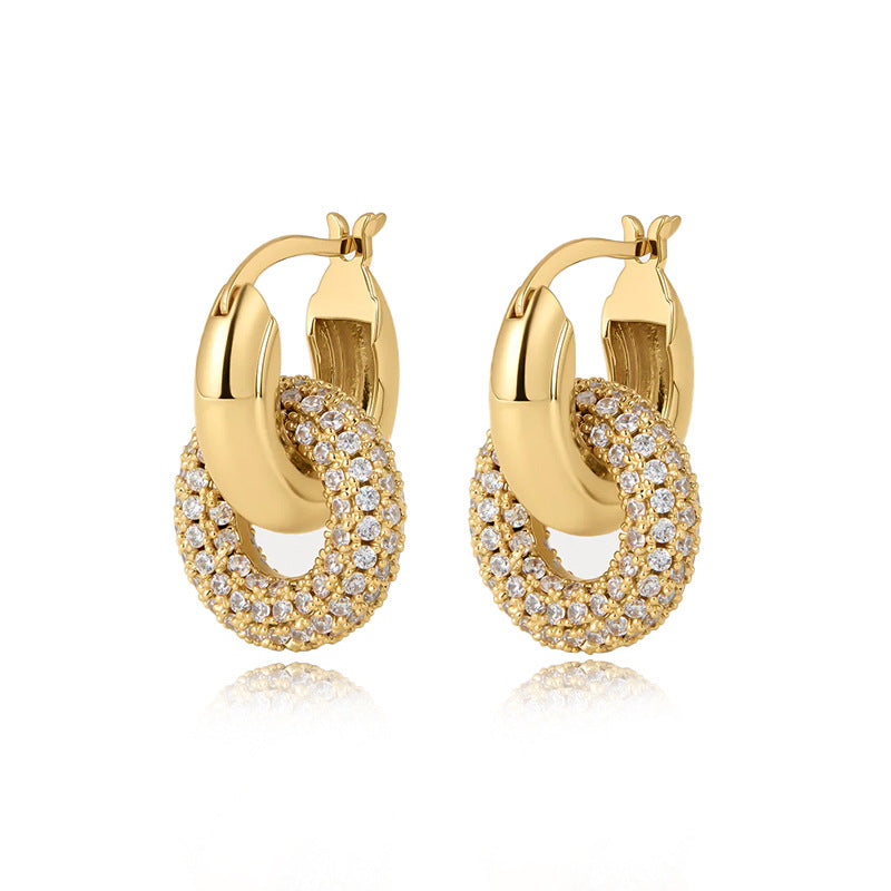 Nicolette Pavé Hoop Earrings