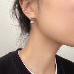 Nadine Vintage-Inspired Pearl Knot Stud Earrings