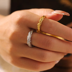 Wheat Detail Band Ring