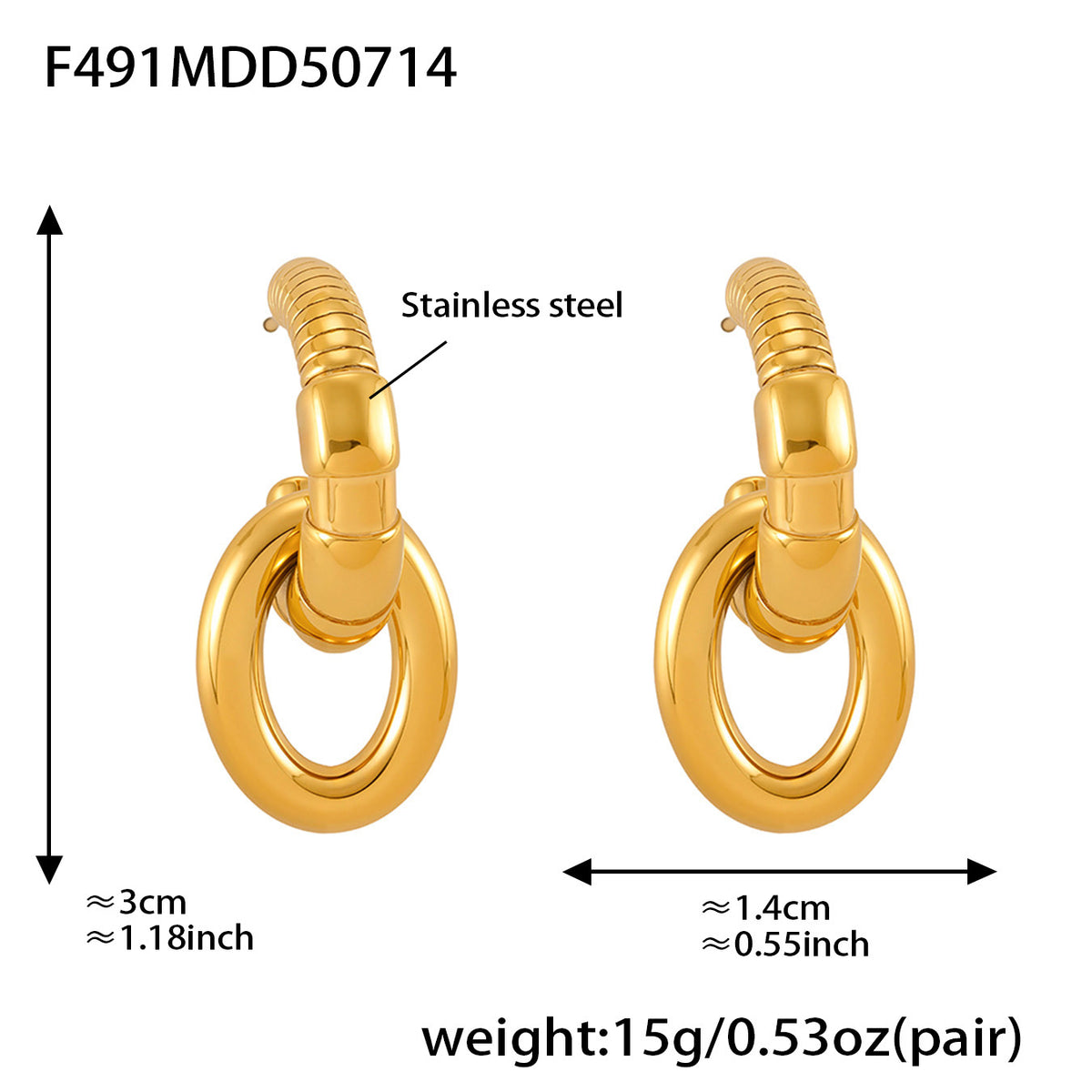 Sculptural C-Hoop Earring Designs