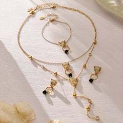 Leopard Head Stone Necklace, Bracelet or Earrings