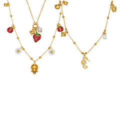 Daisy and Sparkling Charm Necklace
