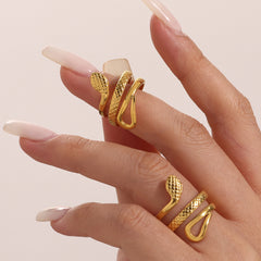 Sculptural Snake Open Ring