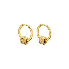Cubic Zirconia Sculptural Hoop Earrings & Necklace