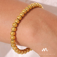 Polished Bead Sliding Clasp Bracelet