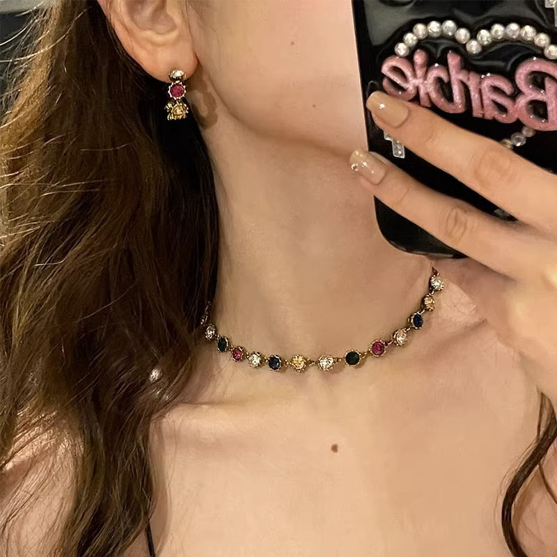 Nicolette Vintage-Inspired Pavé Choker Necklace