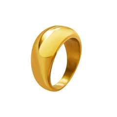 Smooth Sculptural Stainless Steel Band Ring