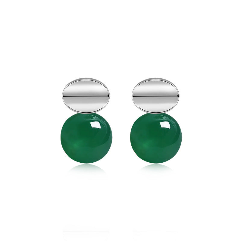 Marielle Vintage-Inspired Agate Stud Earrings
