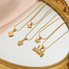 Gold-Tone Animal or Geometric Pendant Necklace