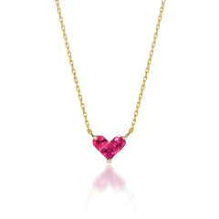 Camille Ruby-Tone Heart Choker Necklace