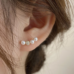 Camille Vintage-Inspired Pearl Stud Earrings No. 022331
