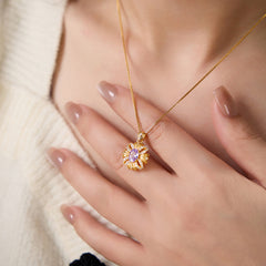 Nadine Vintage-Inspired Amethyst Crystal Necklace