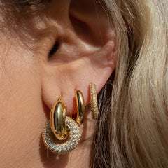 Nadine Pavé Hoop Earrings