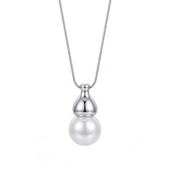 Daphne Vintage-Inspired Pearl Gourd Pendant Necklace