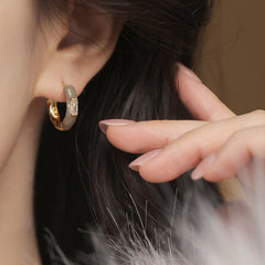 Daphne Vintage-Inspired Enamel Pavé Stud Earrings
