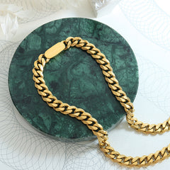 Bold Curb Chain Necklace & Bracelet