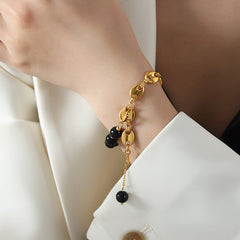 Freshwater Pearl or Agate Mixed Link Bracelet