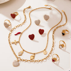 18K Gold-Plated Heart Pendant Jewelry