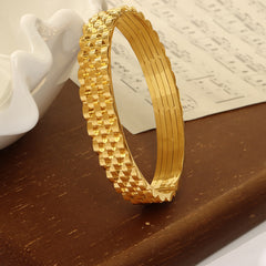 Textured Linked Bangle Bracelet