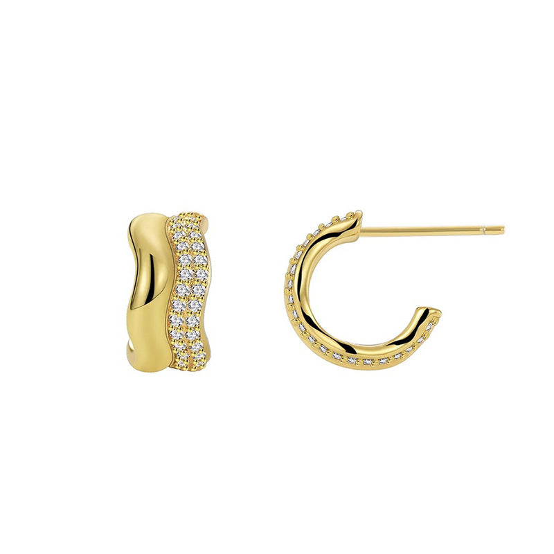Nicolette Vintage-Inspired Pavé Stud Earrings No. 074555