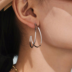Polished Geometric Hoop Earrings