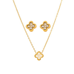 Clover Cubic Zirconia Necklace or Earrings