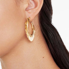 Nadine Tassel Hoop Earrings