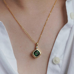Marielle Vintage-Inspired Crystal Square Choker Necklace