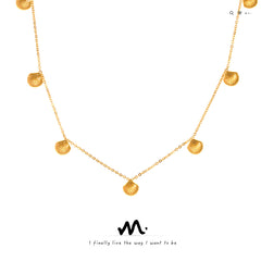 18K Gold-Plated Scallop Charm Necklace