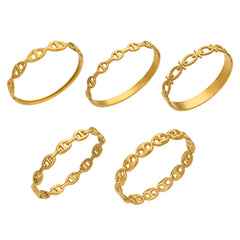 Sculptural Link Bangle Bracelet Designs