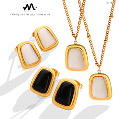Cat-Eye Geometric Pendant Jewelry
