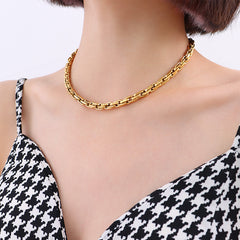 18K Gold-Plated Polished Link Necklace