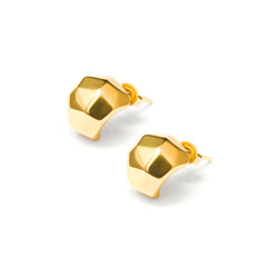 Faceted Geometric Stud Earrings